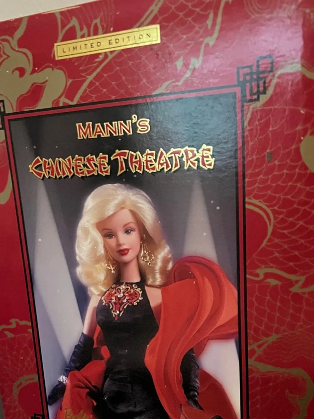 VNT Barbie Mann's Chinese Theatre Collector Doll - Red, Black & Gold Packaging
